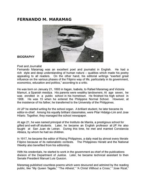 maramag scandal|Fernando Maramag – Fourteen Lines.
